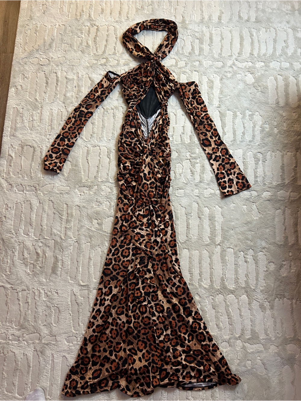AFRM Leopard Print One-Piece Bodysuit - Brown & Black